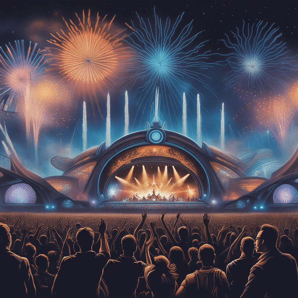 image ia que presente le fistival de tomorrouwland 2024 A Bom en Belgique